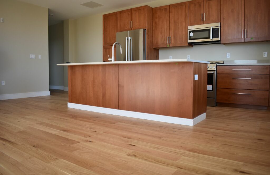 Portland Condo Hardwood Look Kitchen