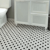 Small floor tiles.