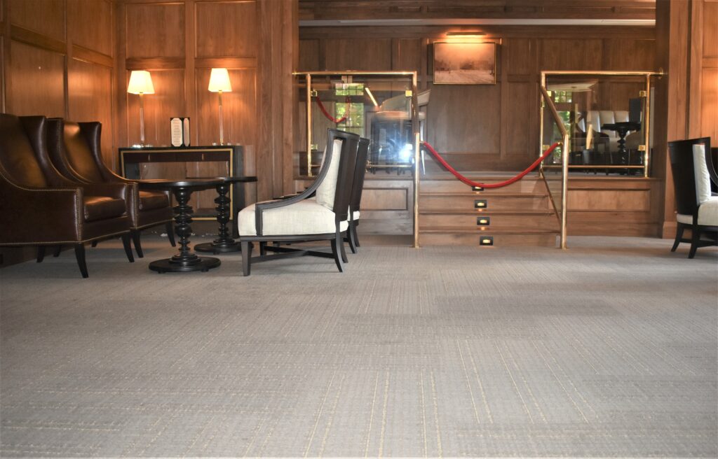 The Portland Regency Hotel Carpeted Lounge - The Armory Maine Entrance